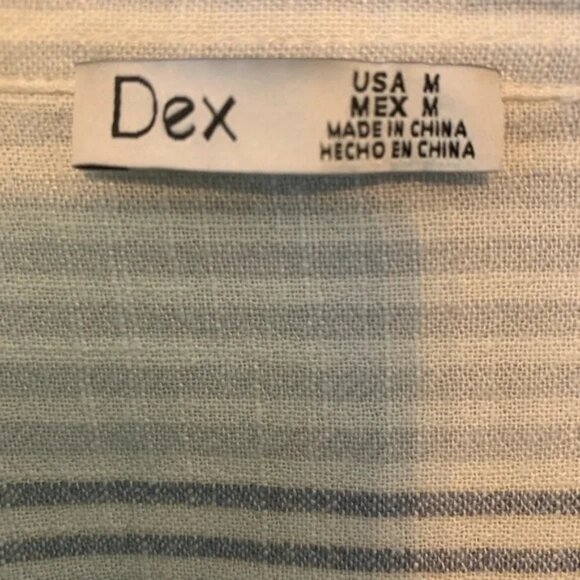 Dex oversized button front shirt and wide leg pants set women's size M - Picture 10 of 11